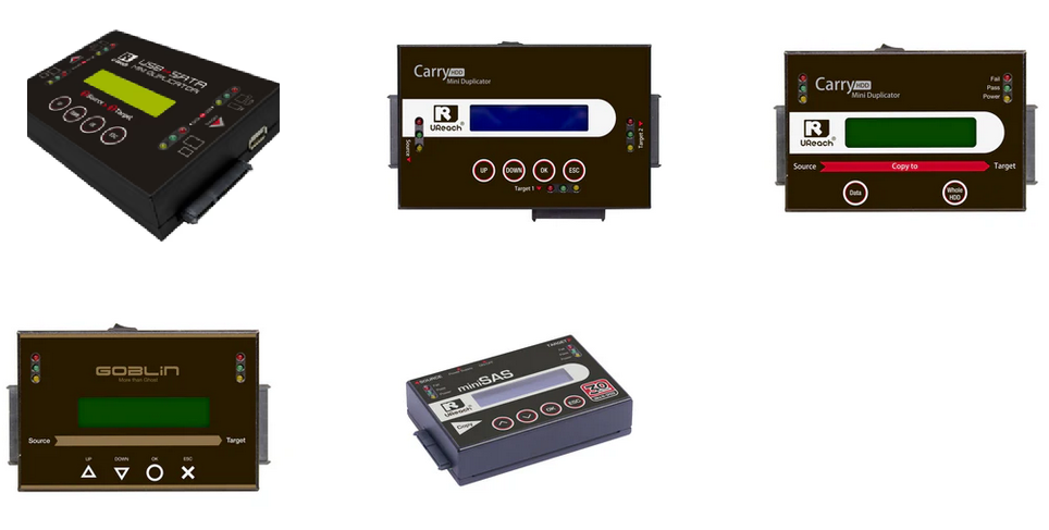 Portable Mini HDD and SSD Duplicators Carry Series